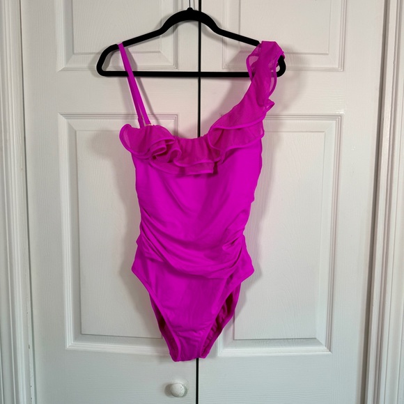 Bleu Rod Beattie
Frill Seeker One Shoulder Ruffle One Piece Swimsuit Pink 12 - Picture 3 of 6